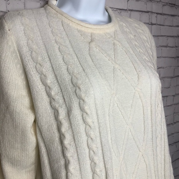 Karen Scott Petites Pullover Sweater Ivory Size Large Petite - Picture 6 of 11